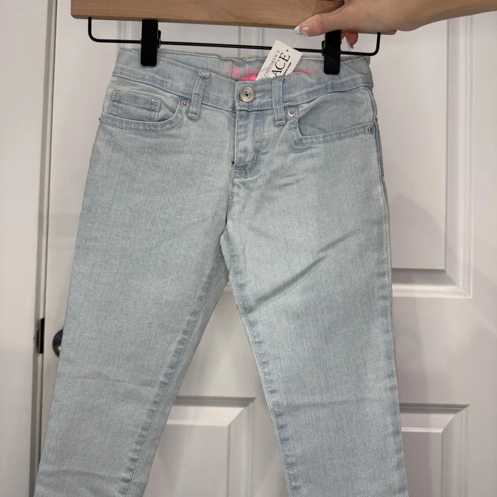 The Childrens Place Girls Super‎ Skinny Jeans Light Wash Denim Size 6 NWT